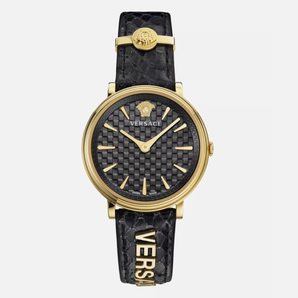 Versace Women's Circle Black Watch NEW